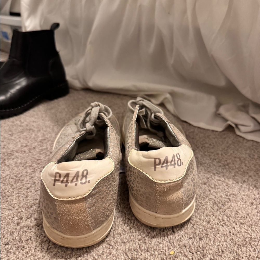 P448 Metallic Leopard Sneakers